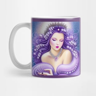 Mother Goddess in Lilac Pearls Mug